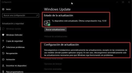 Comprobar actualizaciones automáticas de Windows